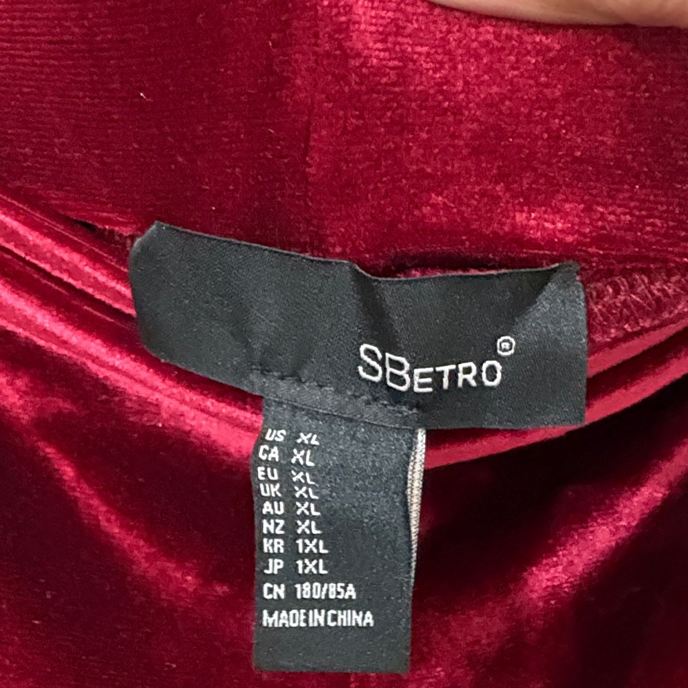 Velvet Red Pants - Picture 2 of 3